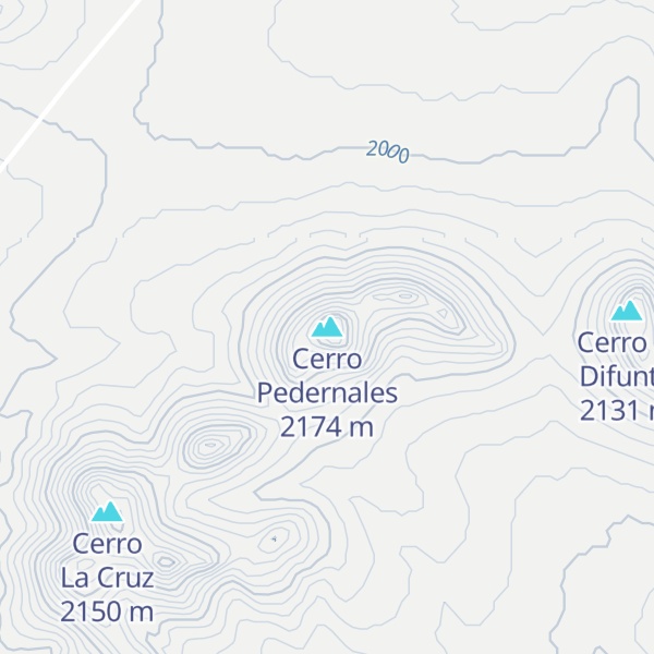 Map of Cerro Pedernales