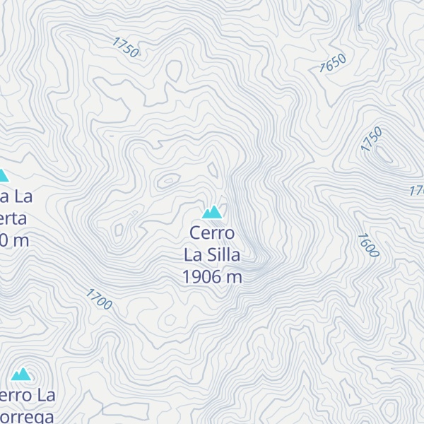 Map of Cerro La Silla