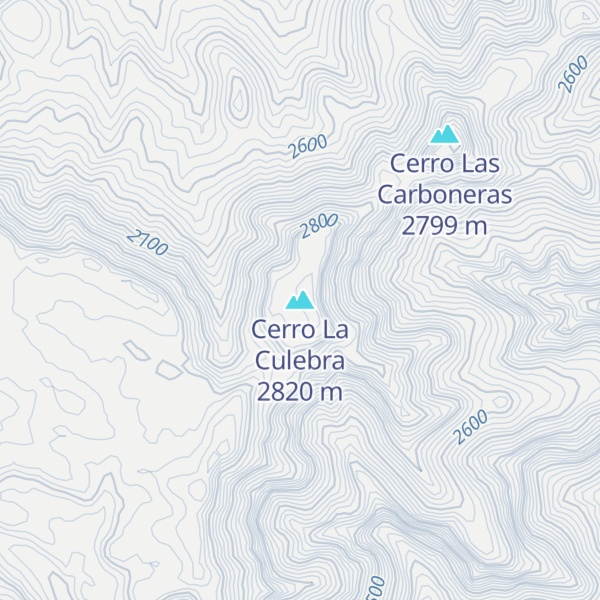 Map of Cerro La Culebra