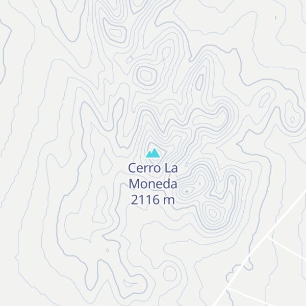 Map of Cerro La Moneda