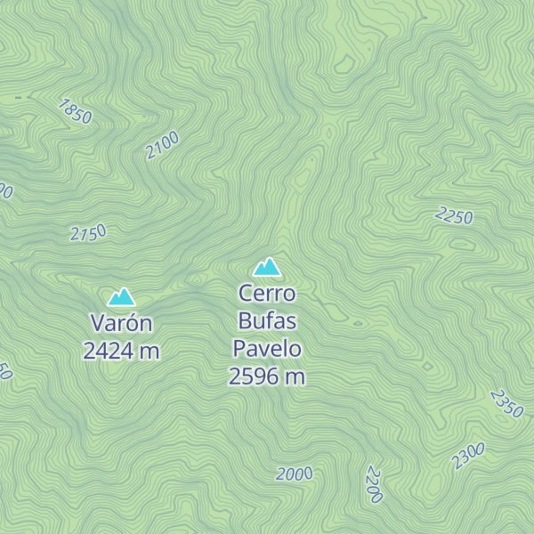 Map of Cerro Bufas Pavelo