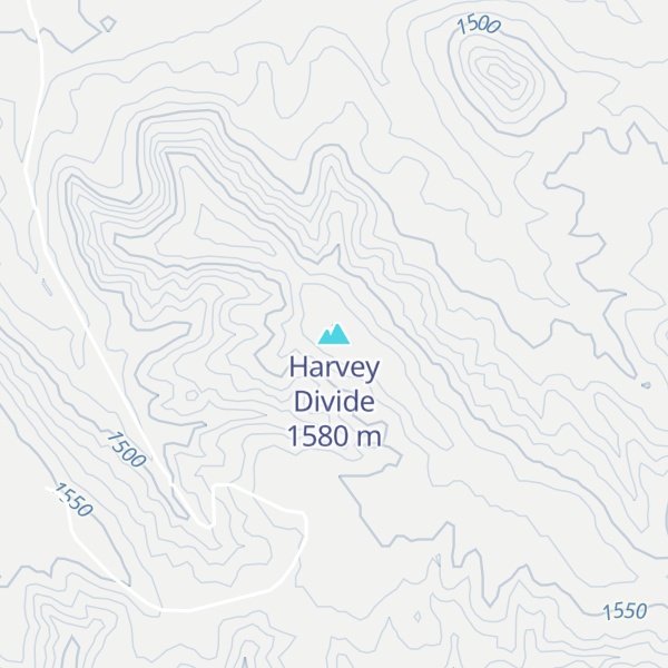 Map of Harvey Divide
