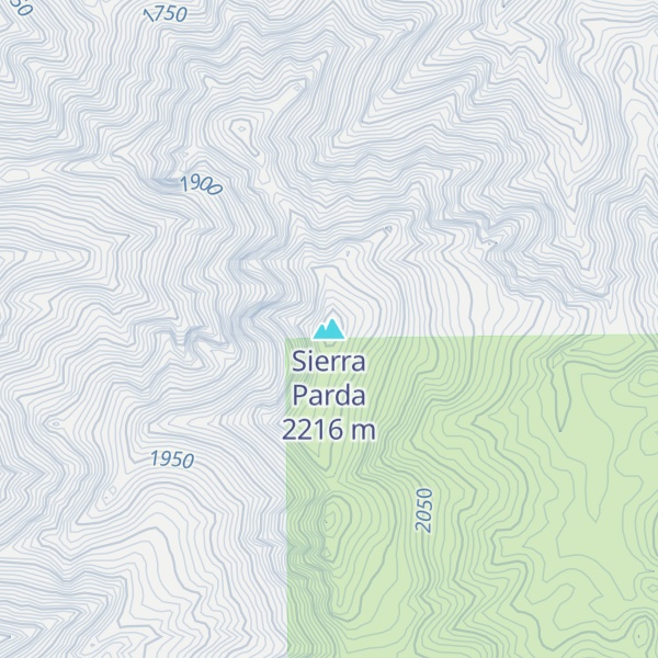 Map of Sierra Parda