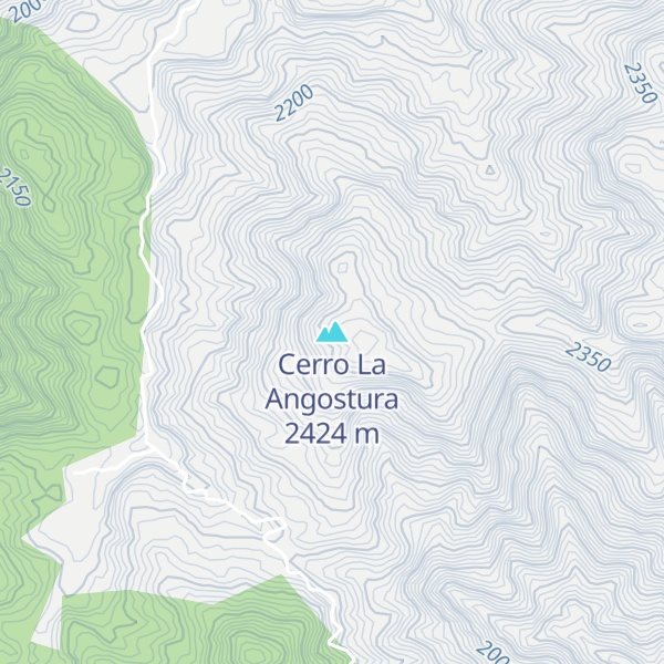 Map of Cerro La Angostura