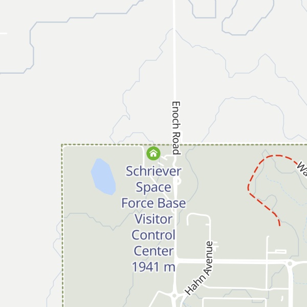 Map of Schriever Space Force Base Visitor Control Center