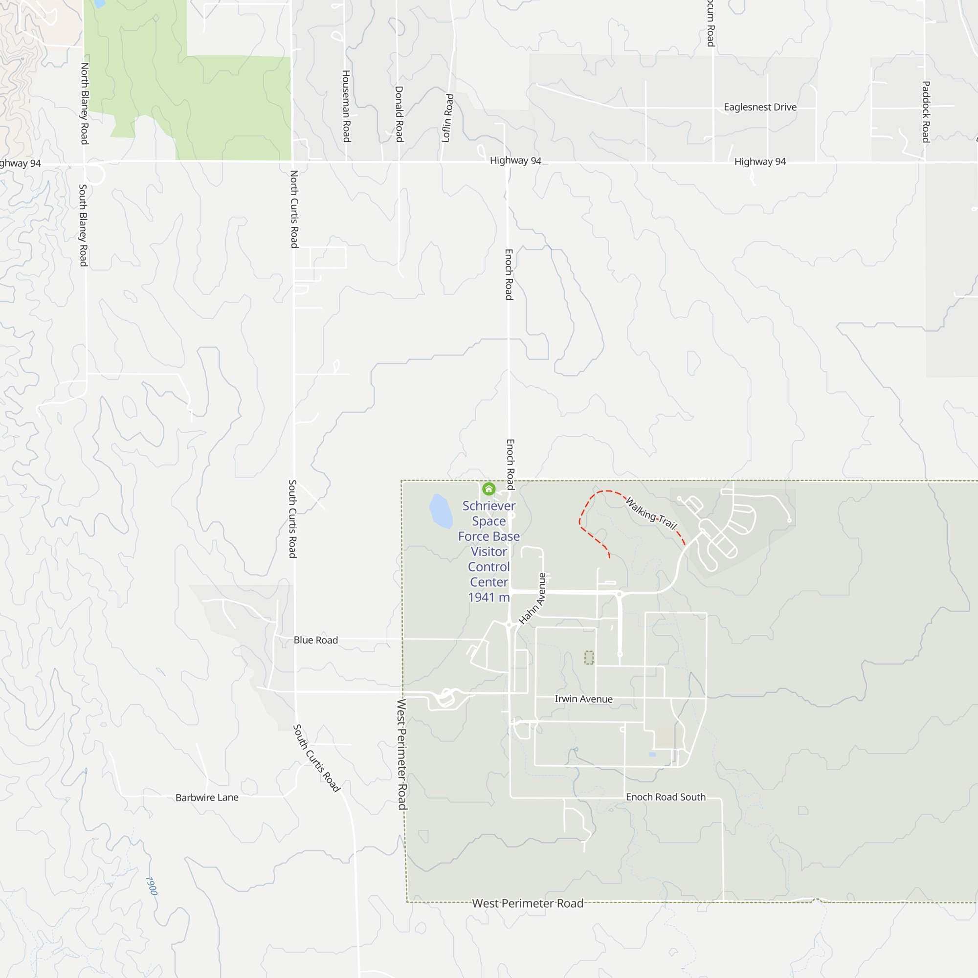 Schriever Space Force Base Visitor Control Center map