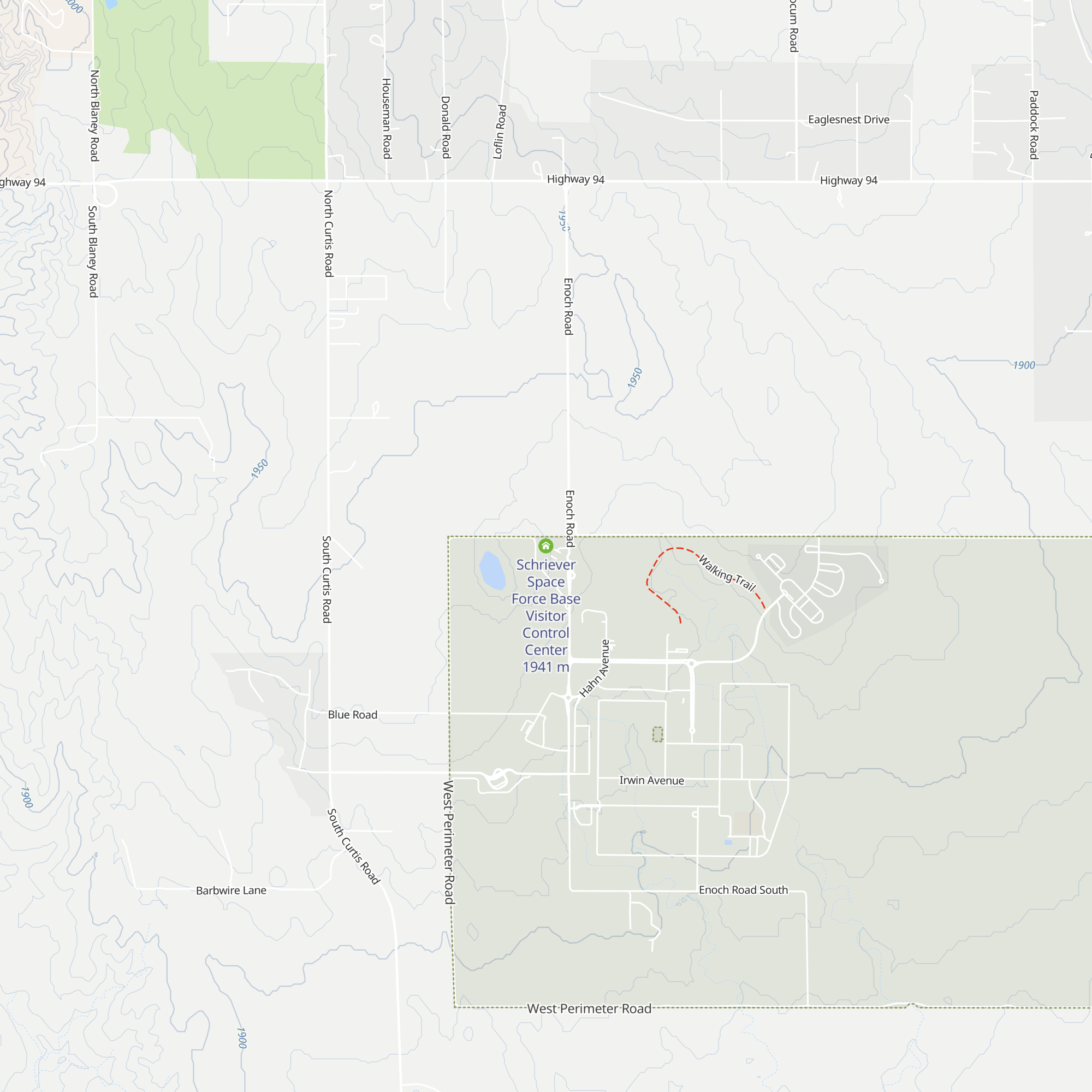 Schriever Space Force Base Visitor Control Center map
