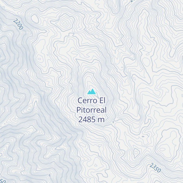 Map of Cerro El Pitorreal