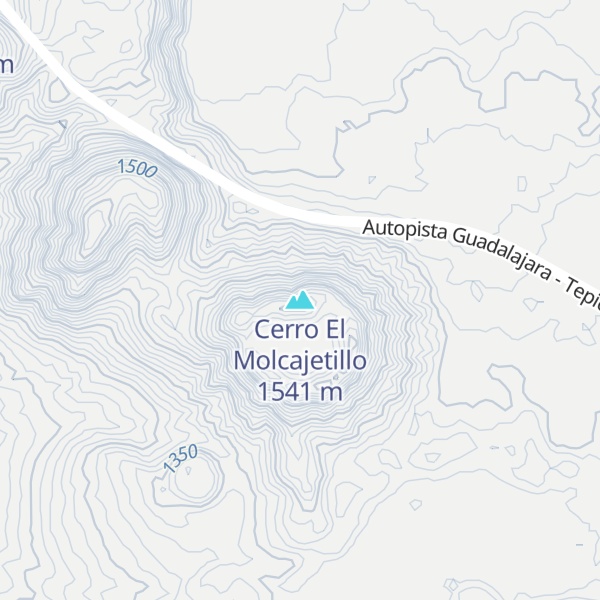 Map of Cerro El Molcajetillo