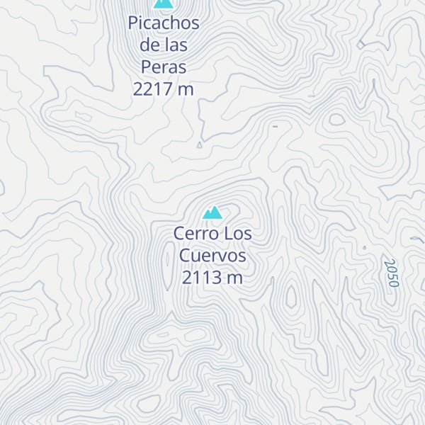Map of Cerro Los Cuervos