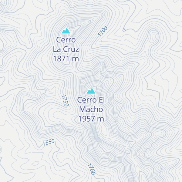 Map of Cerro El Macho