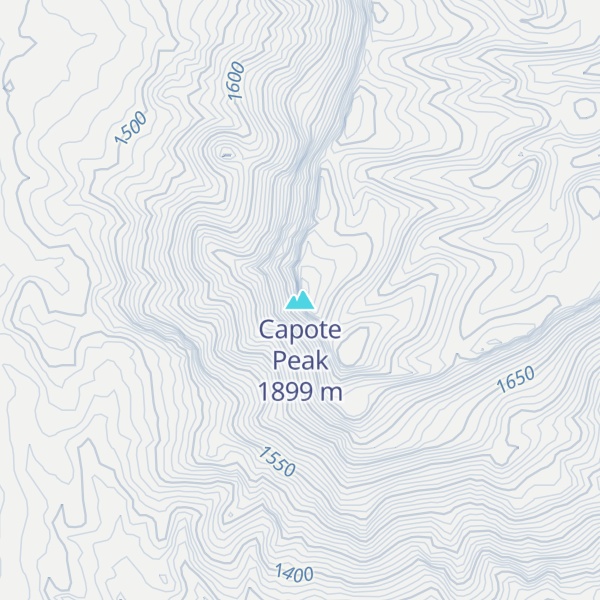 Map of Capote Peak