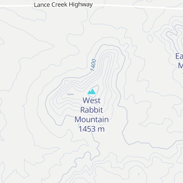 Map of West Rabbit Mountain