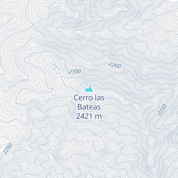 Map of Cerro las Bateas