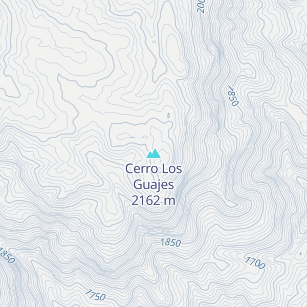 Map of Cerro Los Guajes