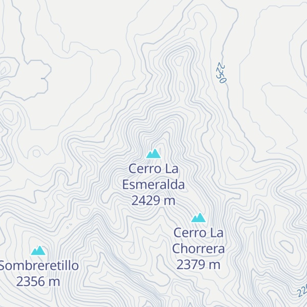 Map of Cerro La Esmeralda