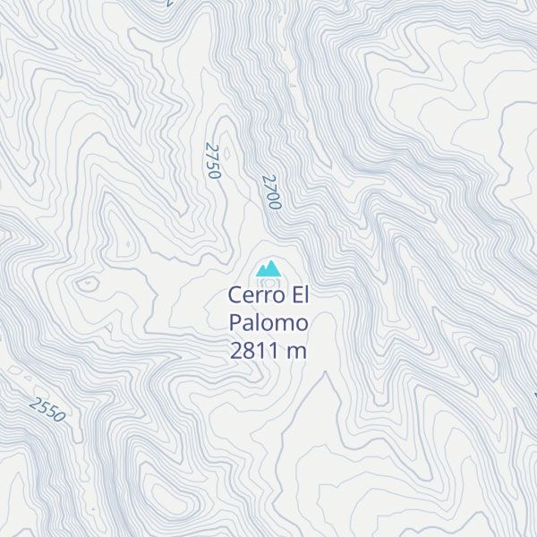 Map of Cerro El Palomo