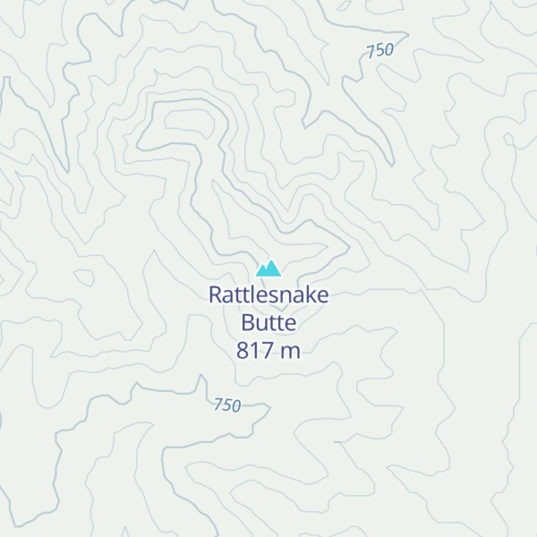 Map of Rattlesnake Butte