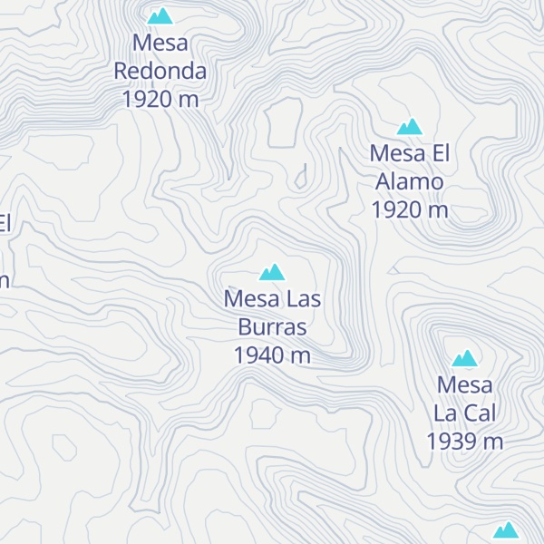 Map of Mesa Las Burras