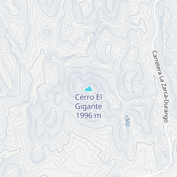 Map of Cerro El Gigante