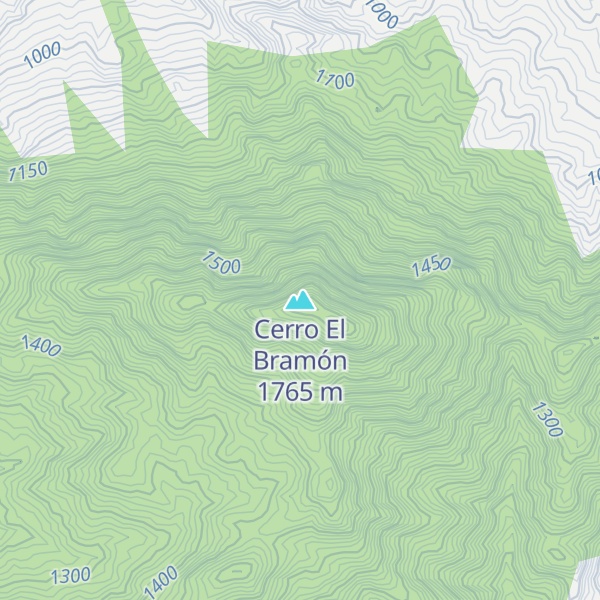 Map of Cerro El Bramón