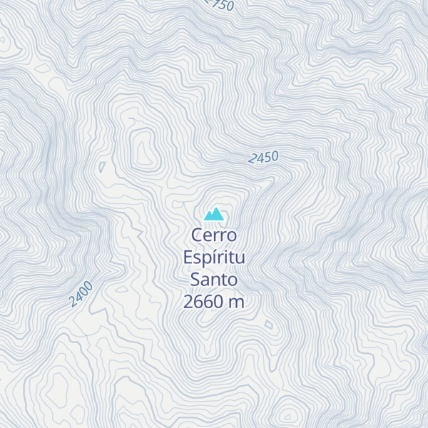 Map of Cerro Espíritu Santo