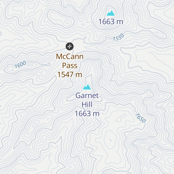 Map of Garnet Hill