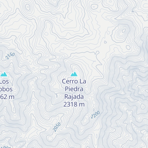 Map of Cerro La Piedra Rajada