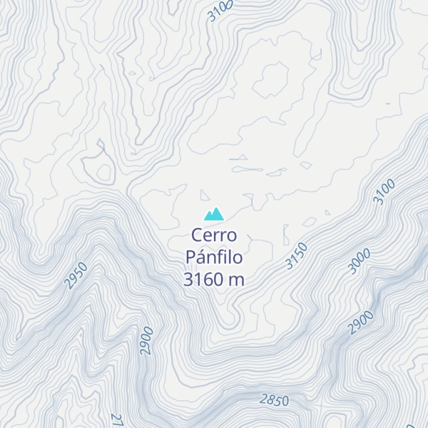 Map of Cerro Pánfilo