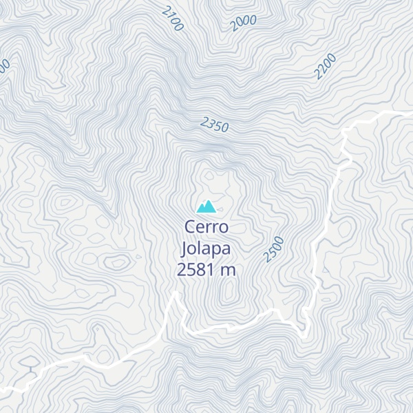 Map of Cerro Jolapa