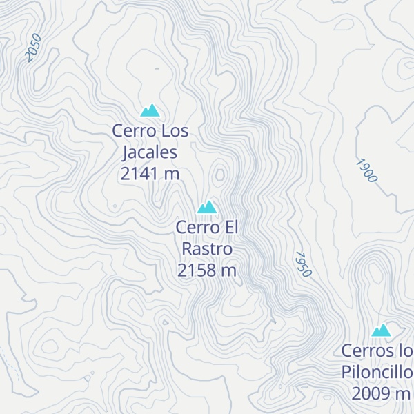 Map of Cerro El Rastro