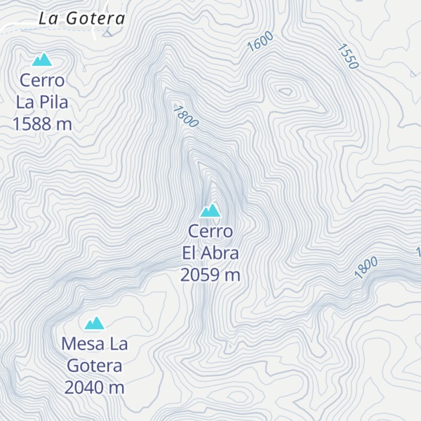 Map of Cerro El Abra