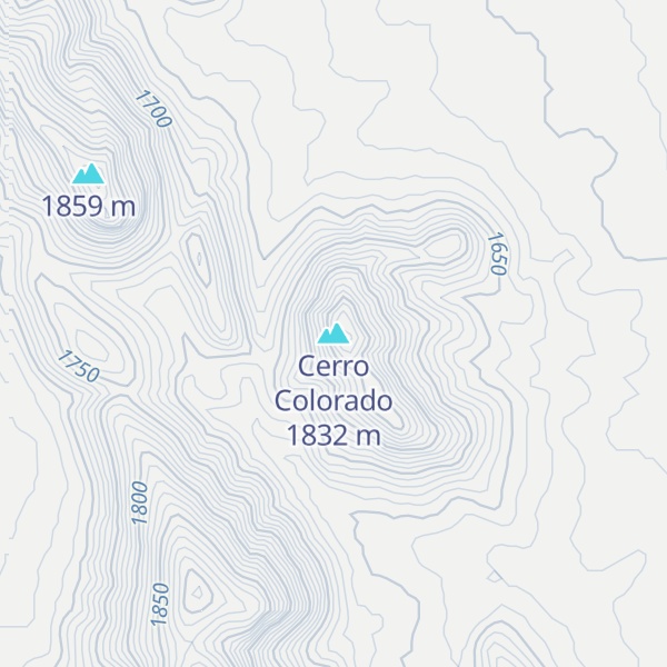 Map of Cerro Colorado