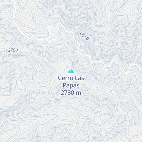 Map of Cerro Las Papas