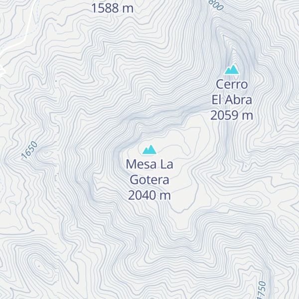 Map of Mesa La Gotera