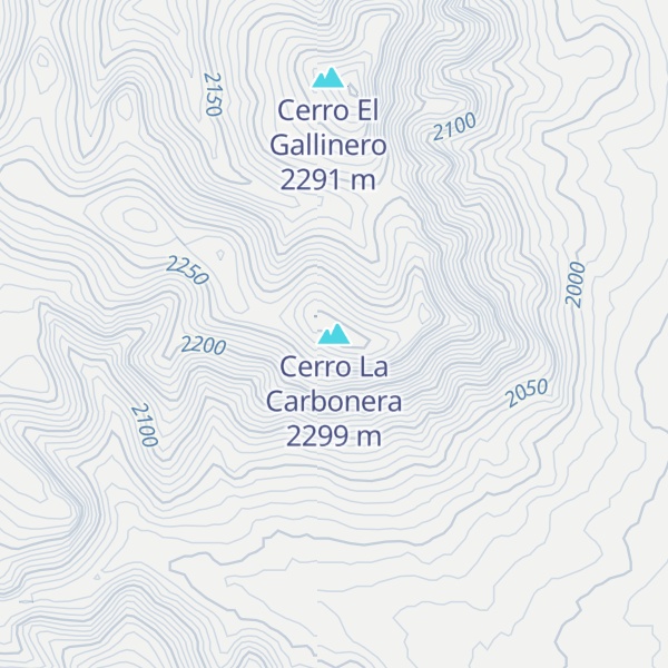 Map of Cerro La Carbonera