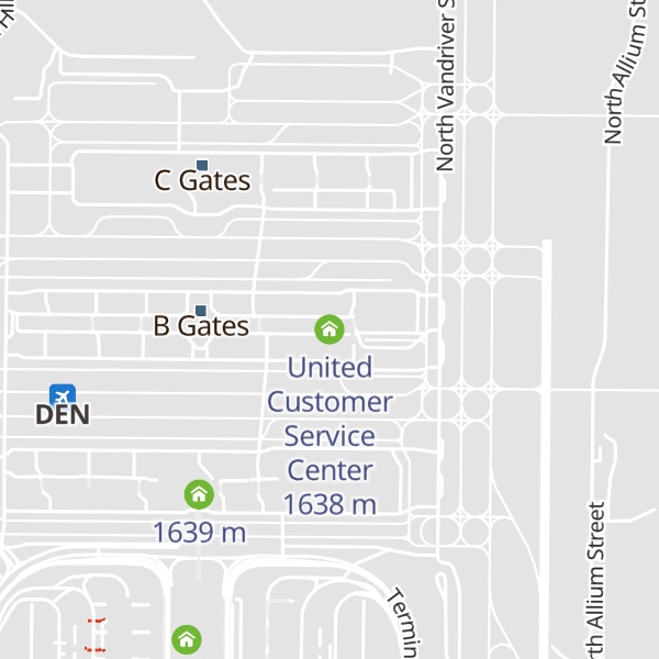 Map of United Customer Service Center