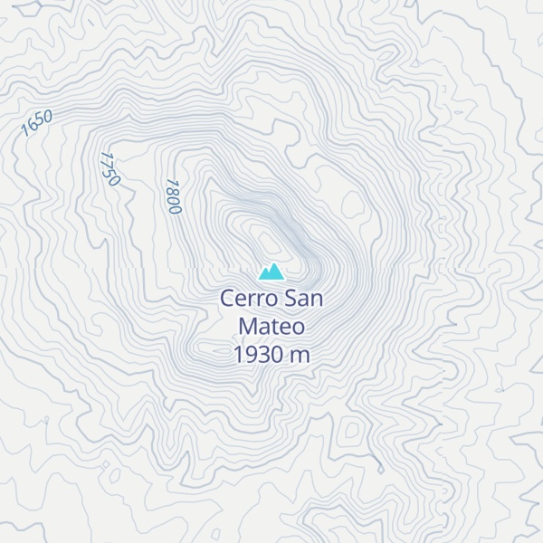 Map of Cerro San Mateo