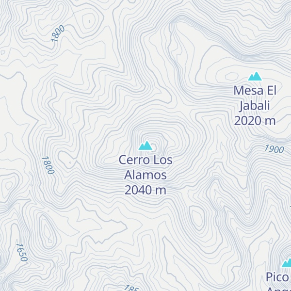 Map of Cerro Los Alamos