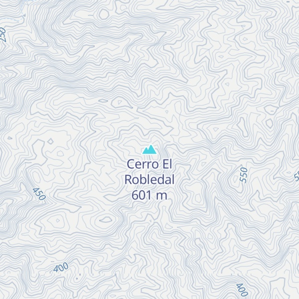 Map of Cerro El Robledal