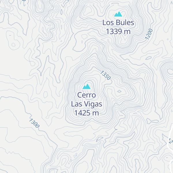 Map of Cerro Las Vigas
