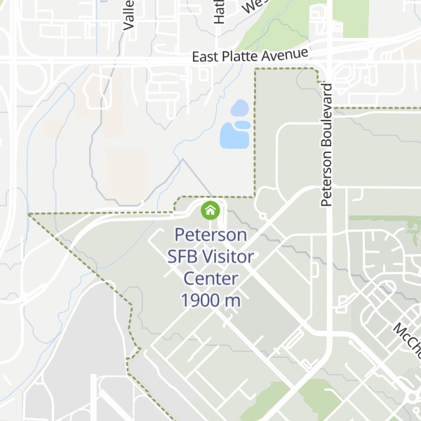 Map of Peterson SFB Visitor Center