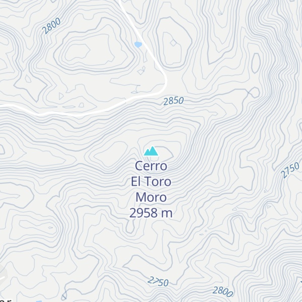 Map of Cerro El Toro Moro