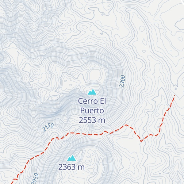 Map of Cerro El Puerto