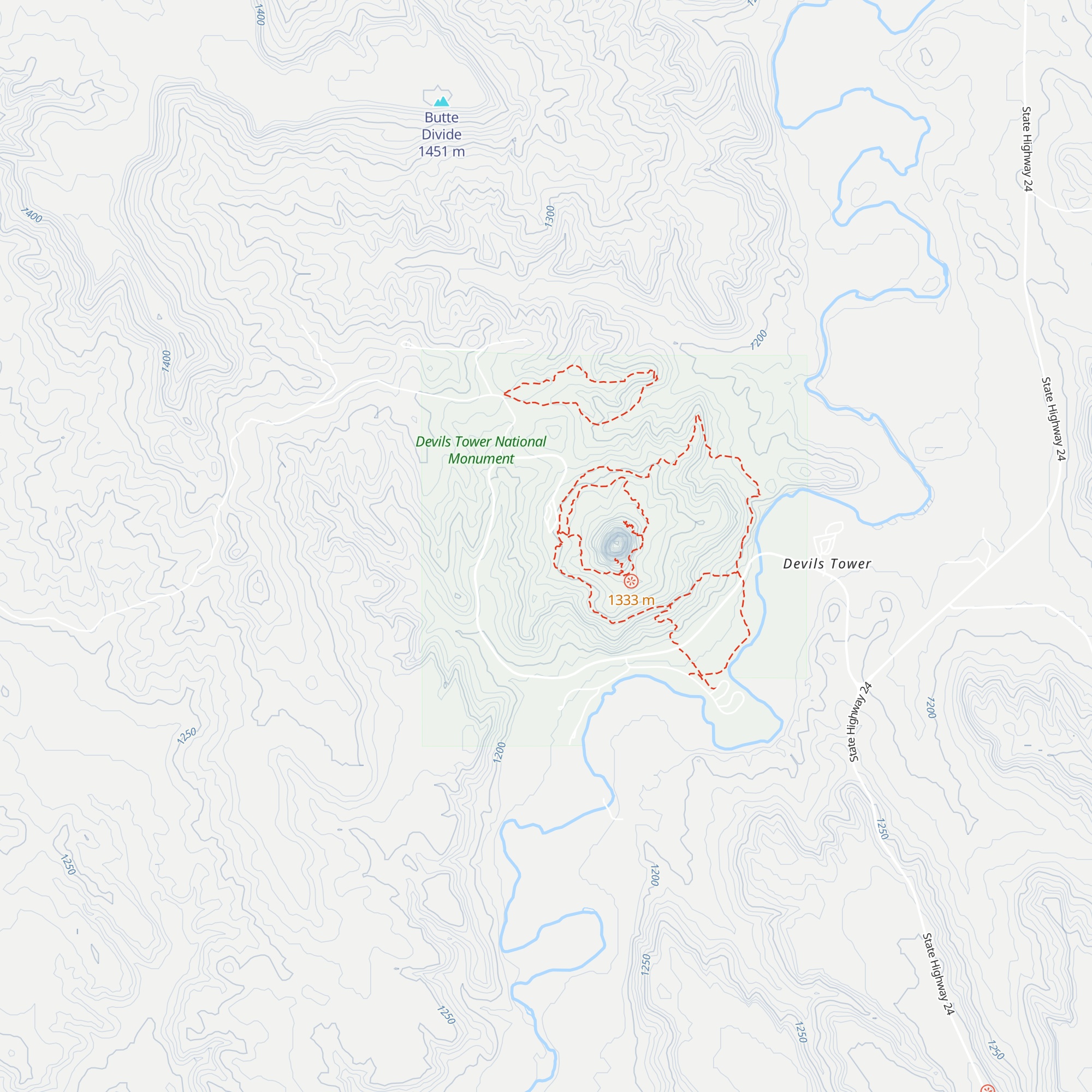 Devils Tower National Monument Visitor Center map