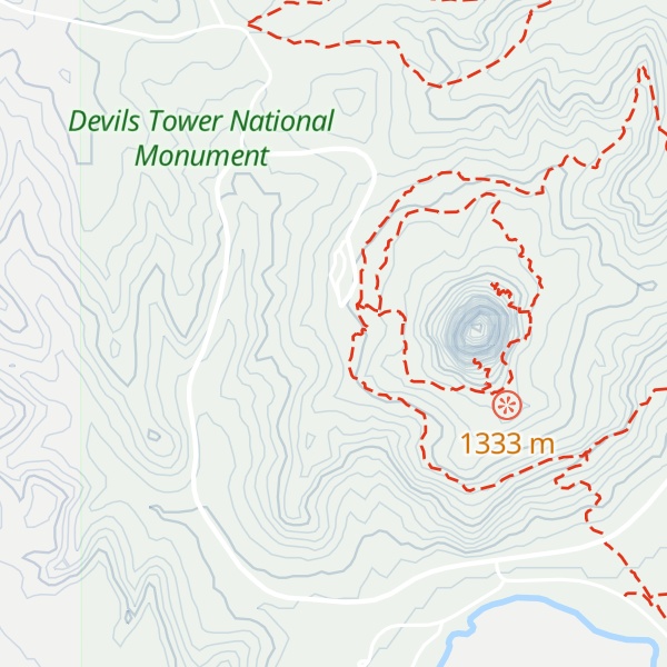 Map of Devils Tower National Monument Visitor Center