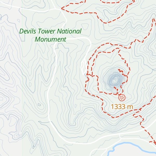 Map of Devils Tower National Monument