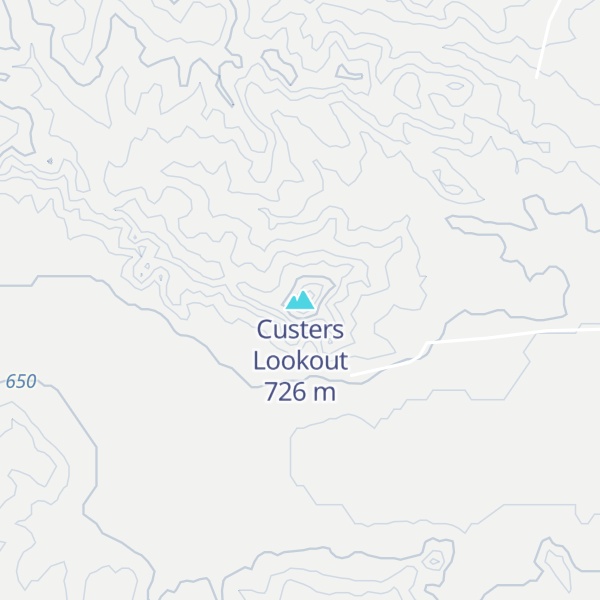 Map of Custers Lookout
