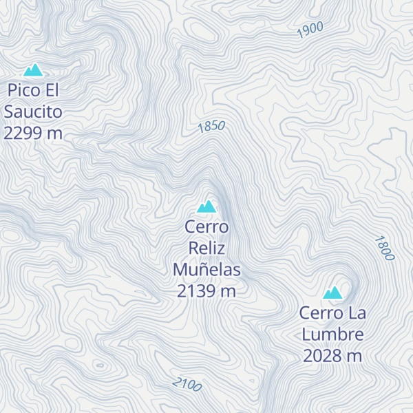 Map of Cerro Reliz Muñelas
