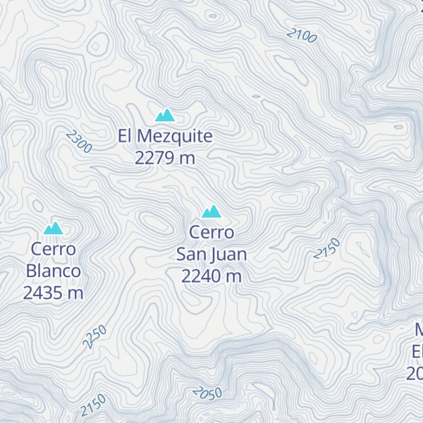 Map of Cerro San Juan